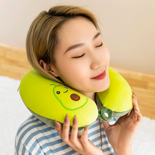 Мультяшная подушка для шеи, портативный самолет для путешествий для автомобиля для школьников, с защитой шеи