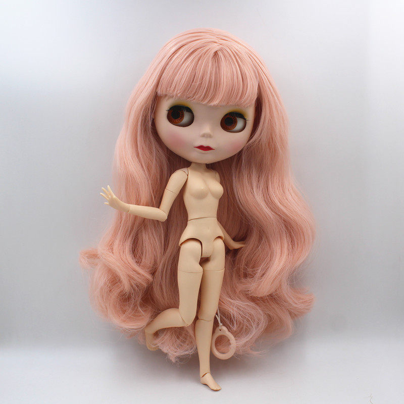 Blygirl小布碧娃浅粉刘海卷发19关节塑料化妆娃娃女孩玩具送手组