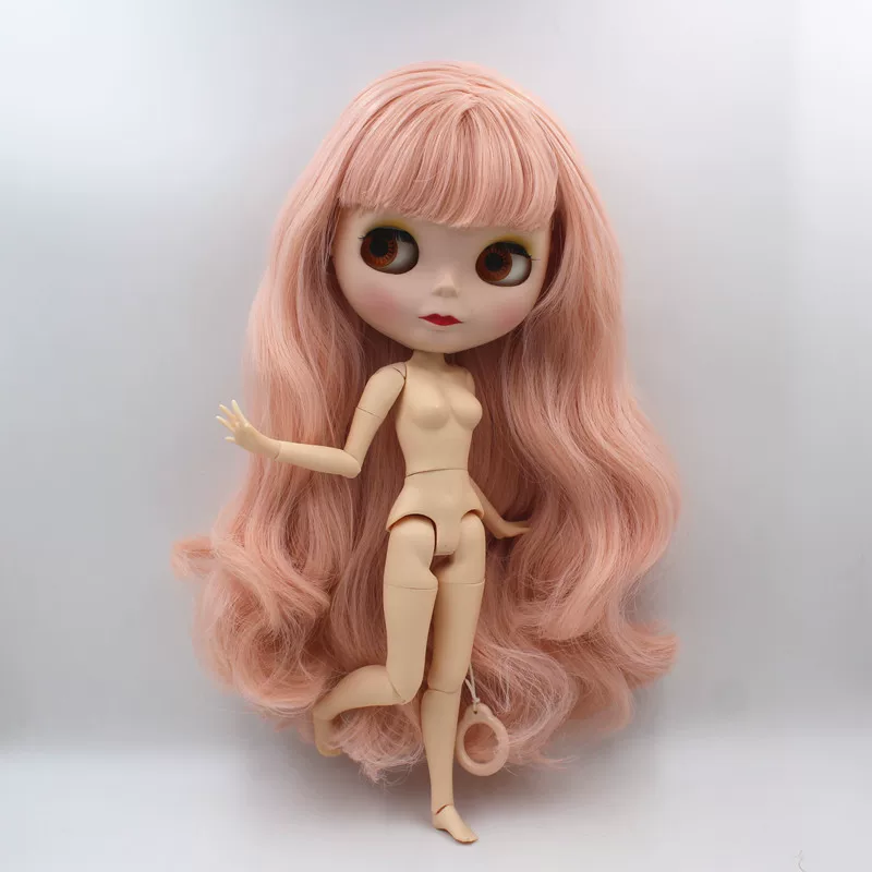 [Blygirl小布碧娃浅粉刘海卷发19关节塑料化妆娃娃女孩玩具送手组]