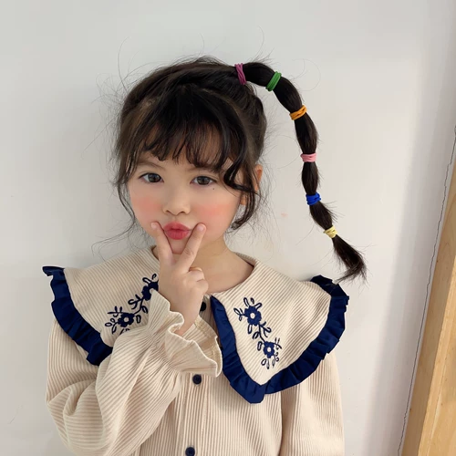 Аксессуар для волос, детское ювелирное украшение, кремовая базовая резинка для волос, 48 шт, детская одежда