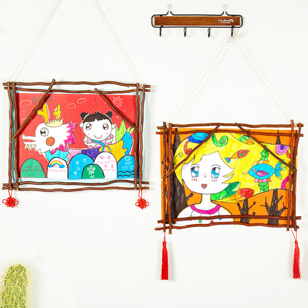 Природный филиал рамка детский сад Коридор класса брелок Относящийся к окружающей среде декоративный ребенок искусство живопись делать продукт