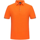 Летняя черная хлопковая футболка polo для работы подходит для мужчин и женщин, делается под заказ