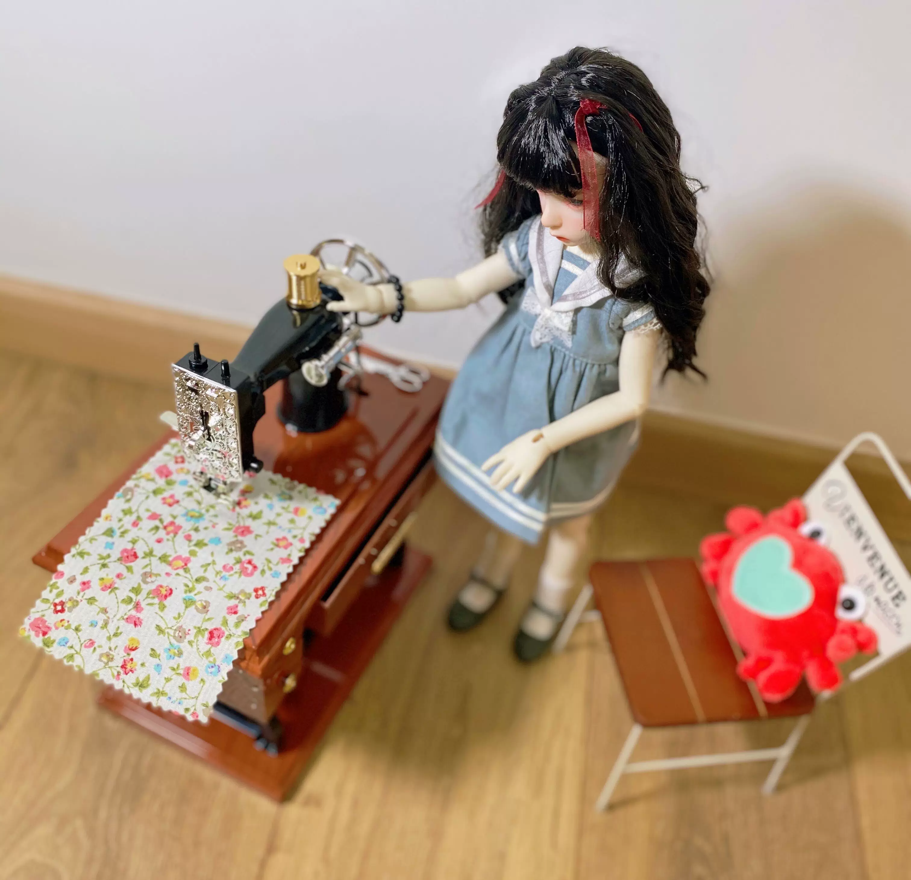 [KKF] BJD imitation sewing machine 4 точек и 6 точек, двойной размер двойной размер, мини-музыкальная коробочка, мебель для фотосъемки