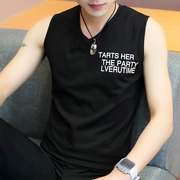 Rộng vai vest nam mùa hè cotton thoáng khí mồ hôi thấm không tay T-Shirt Hàn Quốc phiên bản của tự trồng thể thao vest vai thanh niên triều