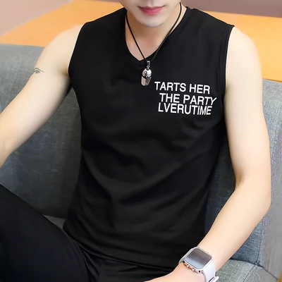 Rộng vai vest nam mùa hè cotton thoáng khí mồ hôi thấm không tay T-Shirt Hàn Quốc phiên bản của tự trồng thể thao vest vai thanh niên triều áo ba lỗ nam Lót