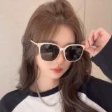 Xiaohongshu же круглый лице с большим розовым женским солнцезащитными очками