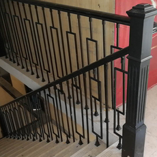 Балясины 工业风极简平台护栏新中式可焊接创意实心铁艺楼梯扶手奇步楼梯