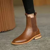 Martens, челси, демисезонные универсальные короткие сапоги, 2020, из натуральной кожи