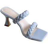 Летний модный бокал, плетеные сандалии, обувь, сезон 2021