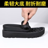 Тапочки на платформе, обувь, нескользящие высокие слайдеры, популярно в интернете, коллекция 2023