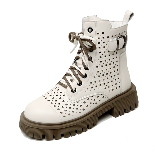 Martens, белые летние тонкие сандалии, дышащие универсальные короткие сапоги, коллекция 2023, мягкая подошва