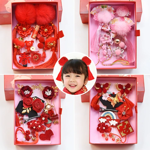 Детский аксессуар для волос с кисточками, ципао, заколка для волос, комплект, китайский стиль, детская одежда