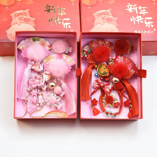 Детский аксессуар для волос с кисточками, ципао, заколка для волос, комплект, китайский стиль, детская одежда