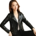 2018 mùa xuân và mùa thu da mới phụ nữ ngắn Hàn Quốc phiên bản của mỏng giảm béo đầu máy pu leather jacket đen ladies jacket áo khoác da nữ giá rẻ Quần áo da