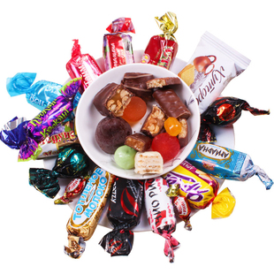 【第二件半价】俄罗斯进口巧克力紫皮糖1斤