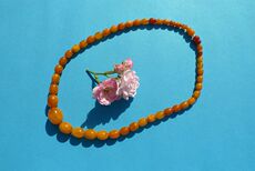 Украшения на шею 天然无优化老蜜蜡枣珠古董项链 长43cm 重14.5克