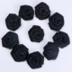 Черная черная ткань цветы