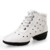 Giày khiêu vũ nữ 2018 mới Giày nhảy vuông có đế mềm đế mềm, giày khiêu vũ nữ da trắng Giày khiêu vũ hiện đại - Khiêu vũ / Thể dục nhịp điệu / Thể dục dụng cụ