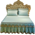 Châu âu ice silk giường ăn mặc ba mảnh đặt 1.8 m trải giường có thể tháo rời gấp dày gấp rửa mat mùa hè Váy Petti