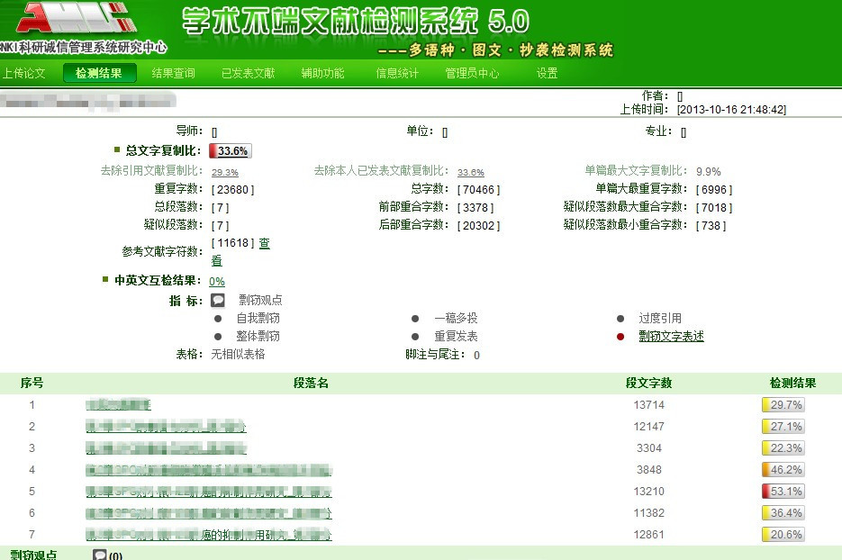 知網論文檢測cnki中國知網檢測博碩士畢業論文查重tmlc知網vip5.