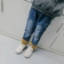 Bé gái mùa đông 2018 mới 1-3-4-5-8 tuổi bé cộng với quần jean nhung trẻ em quần dài phiên bản Hàn Quốc đại dương 6