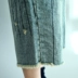 Một miếng vá vuông sọc chân chất béo viền quần jean lỏng thường - quần jean nữ lưng cao Quần jean