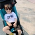 Quần áo trẻ em Komori phiên bản Hàn Quốc áo thun trễ vai 2019 hè mới nam bé ngoại chữ in tay áo ngắn - Áo thun shop trẻ em Áo thun