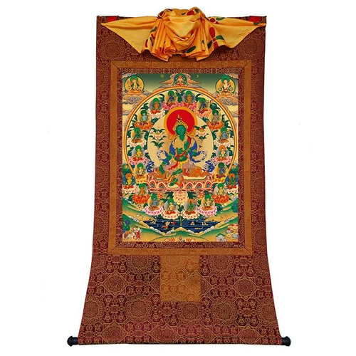 21 градуса мать Тханка портретная картина тибета предсказает тонкую гору Хлопковое изящное