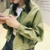 Áo khoác da nữ 2019 thời trang mới phiên bản Hàn Quốc của quần áo xe máy ngắn hoang dã ulzzang áo khoác da xuân hè - Quần áo da bomber da Quần áo da