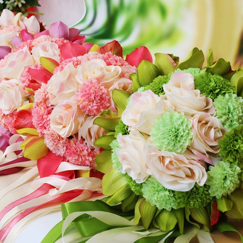 Свадебная рука цветут цветочный свадебный корейский моделирование невесты рука букет китайский подружка невесты в европейском стиле высокий свадебный букет