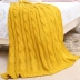 đan nordic màu rắn xoắn hoa trang trí sofa chăn khăn mền giải trí chăn chân giường để nhậm chức chăn mền chăn len - Ném / Chăn Ném / Chăn