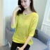 Mùa hè 2017 mới nữ loose hollow áo len phần mỏng kem chống nắng tay áo áo nữ bat áo sơ mi ngắn tay áo Đan Cardigan