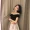 2018 mới hoang dã Hồng Kông hương vị retro chic thời trang Hàn Quốc nhỏ bay tay áo len bị rò rỉ vai rắn màu áo thun top ao khoac len