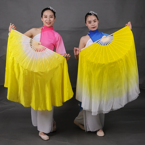 Настоящий шелк с двойным вентилятором танце