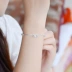 925 sterling bạc tinh tế hạt nhỏ, không khí bóng vòng đeo tay nữ Hàn Quốc phiên bản của thời trang hạt mờ năm cánh sao mùa hè đồ trang sức mới