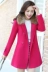 2018 phụ nữ Hàn Quốc mùa thu và mùa đông eo eo áo dài phần mỏng với cổ áo lông thú trong áo khoác dày Nini áo dạ dài nữ Accentuated eo áo