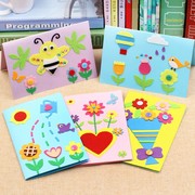 Thiệp chúc mừng ba chiều trẻ em mẫu giáo TỰ LÀM nguyên liệu handmade gói giáo viên ngày lễ tạ ơn không dệt thẻ sáng tạo