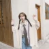 Mùa thu Hàn Quốc phiên bản của Harajuku phong cách loose bf cardigan dài tay áo len áo nữ sinh viên hoang dã dệt kim áo len dòng thủy triều áo khoác len cho phụ nữ trung niên Áo len