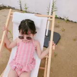 Брендовый розовый купальник для девочек