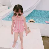 Брендовый розовый купальник для девочек