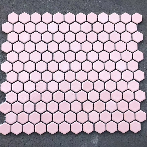 Гексагональная гексагональная керамическая мозаичная плитка телевизор Фоновая настенная паста бассейн с рыба