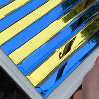 Золотое зеркало с длинной полосой