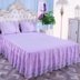 gió cấp công chúa cao quý giường váy ba mảnh ren tie-đảm bảo bộ giường váy bedspread trượt bảo vệ - Váy Petti ga giường viền họa tiết Váy Petti