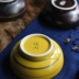 Bozo xem bộ ấm trà gốm sứ Nhật Bản bộ cốc Kim Hoa đơn giản chiếc cốc Kung Fu màu vàng cốc - Trà sứ