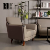 Гостевая комната Lalo Одиночный кожаный диван -двухперансический офисный приемный диван простой серый