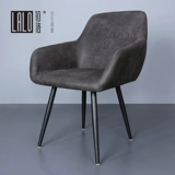 Ralo Full Soft Leathing Check Современный минималистский обеденный стул Одинокий задний стул коричневый глазурский кресло