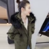 S Bỏ Lỡ Châu Âu trạm quần áo mùa đông nữ 2017 mới hàng Châu Âu Hàn Quốc phiên bản của lỏng dày lớn cổ áo lông thú dài xuống áo khoác Xuống áo khoác