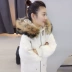 S Bỏ Lỡ Châu Âu trạm quần áo mùa đông nữ 2017 mới hàng Châu Âu Hàn Quốc phiên bản của lỏng dày lớn cổ áo lông thú dài xuống áo khoác