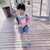 Bé gái 2019 Mới cho bé Mùa hè Phim hoạt hình Cầu vồng Áo thun ngắn tay Thời trang Hàn Quốc Trẻ em Từ bi - Áo thun áo thun có cổ cho bé Áo thun