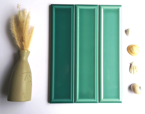 Nordic Ikea Трехмерная вогнутая макаронная глазированная плитка зеленый кирпичный кухонный туалетный туалетный плитка плитка